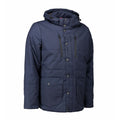 Navy - Pack Shot - ID Mens Padded Smart Winter Parka Jacket