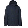 Navy - Front - ID Mens Padded Smart Winter Parka Jacket