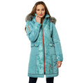 Blue - Back - Joe Browns Womens-Ladies Parka