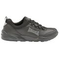 Black-Grey - Back - Lonsdale Womens-Ladies Hixon Trainer