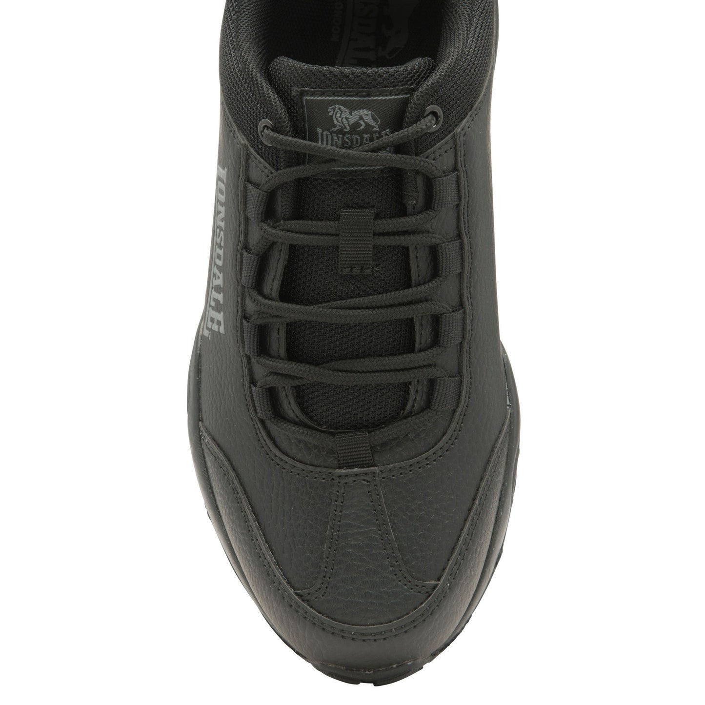 Black-Grey - Side - Lonsdale Womens-Ladies Hixon Trainer