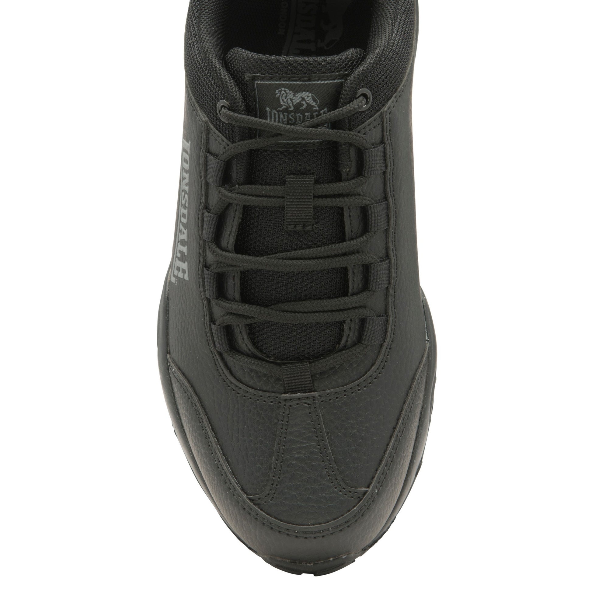 Black-Grey - Side - Lonsdale Womens-Ladies Hixon Trainer