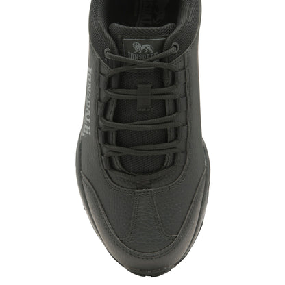 Black-Grey - Side - Lonsdale Womens-Ladies Hixon Trainer