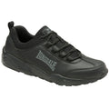 Black-Grey - Front - Lonsdale Womens-Ladies Hixon Trainer