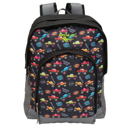Black-Grey - Front - Gola Monster Trucks Backpack