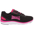 Black-Fuchsia - Back - Lonsdale Womens-Ladies Lisala 2 Trainers