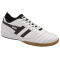 White-Black - Front - Gola Childrens-Kids Ceptor TX Indoor Football Trainers