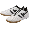 White-Black - Close up - Gola Childrens-Kids Ceptor TX Indoor Football Trainers