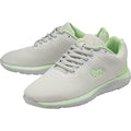 Arcade White-Patina Green - Front - Lonsdale Womens-Ladies Stamford Lace Up Trainers