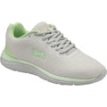 Arcade White-Patina Green - Pack Shot - Lonsdale Womens-Ladies Stamford Lace Up Trainers