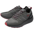 Charcoal-Black-Deep Red - Side - Gola Mens Thunder Trainers