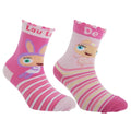 Pink-Yellow - Front - Waybuloo Childrens-Kids Striped Socks (2 Pairs)