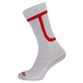 White-Red - Front - Apto Childrens-Kids Ergo Football Socks