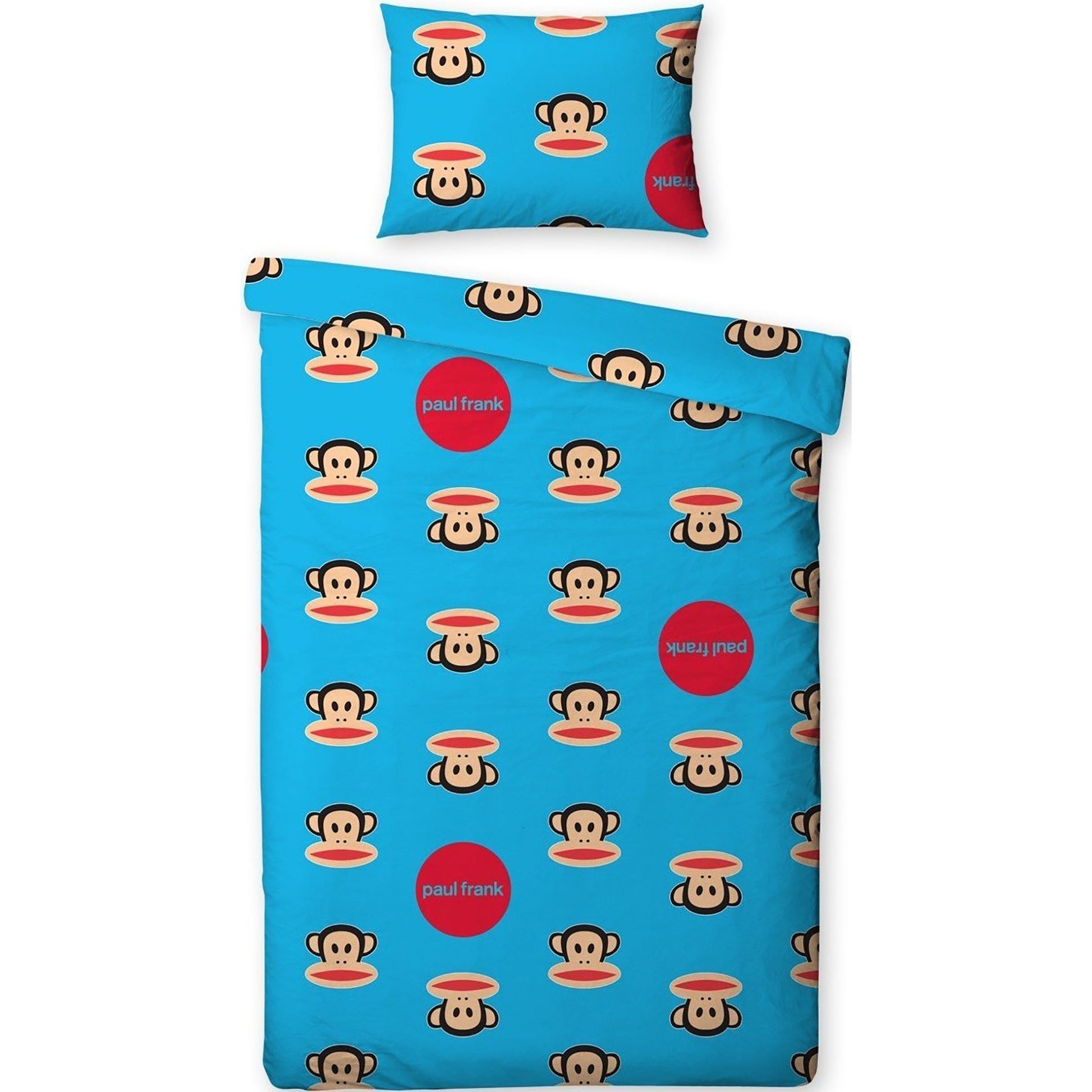 Blue - Front - Childrens-Kids Paul Frank Spots Single Duvet Cover Bedding Set