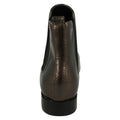 Grey - Back - Spot On Womens-Ladies Slip On Ankle Boots