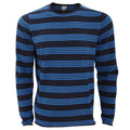Navy-Blue - Front - Bench Mens Adour Long Sleeve Striped Sweater-Jumper