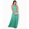 Turquoise - Side - Krisp Womens-Ladies One Shoulder Evening Maxi Dress