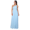 Aqua Blue - Front - Krisp Womens-Ladies One Shoulder Evening Maxi Dress