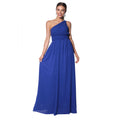 Royal Blue - Front - Krisp Womens-Ladies One Shoulder Evening Maxi Dress