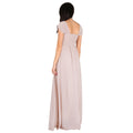 Taupe - Side - Krisp Womens-Ladies Multiway Neckline Occasion Maxi Dress