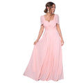 Pink - Front - Krisp Womens-Ladies Multiway Neckline Occasion Maxi Dress