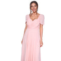 Pink - Side - Krisp Womens-Ladies Multiway Neckline Occasion Maxi Dress