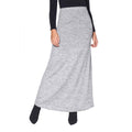 Grey - Front - Krisp Womens-Ladies High Waist Maxi Skirt