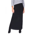 Black - Front - Krisp Womens-Ladies High Waist Maxi Skirt