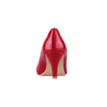 Red - Side - Krisp Womens-Ladies Patent Kitten Heel Court Shoes
