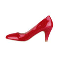 Red - Lifestyle - Krisp Womens-Ladies Patent Kitten Heel Court Shoes