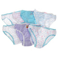 White-Blue-Pink - Front - Childrens Girls Cotton Briefs (7 Pairs)