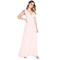 Nude - Front - Little Mistress Womens-Ladies Jewel Sleeve Maxi Dress