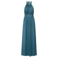 Petrol - Front - Little Mistress Womens-Ladies Petrol Keyhole Maxi Dress