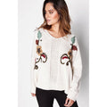 Beige - Front - Girls On Film Womens-Ladies Beige Embellished Knit Jumper