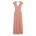 Pink - Pack Shot - Little Mistress Womens-Ladies Gathered Pearl Tulle Maxi Dress