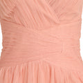 Pink - Close up - Little Mistress Womens-Ladies Gathered Pearl Tulle Maxi Dress