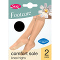 Black - Front - Silky Ladies Footcare Comfort Sole Knee Highs (2 Pairs)