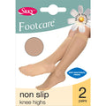 Natural - Back - Silky Womens-Ladies Footcare Non Slip Knee Highs (2 Pairs)