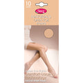 Nude - Front - Silky Womens-Ladies Naturals Open Toe Tights (1 Pair)
