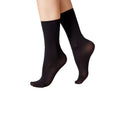 Black - Front - Silky Womens-Ladies Opaque 40 Denier Ankle Highs (3 Pairs)