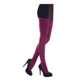 Plum - Back - Silky Womens-Ladies Opaque Luxury Soft 80 Denier Tights (1 Pair)