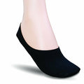 Black - Back - Silky Mens Invisible Cotton Rich Footlets - Trainer Socks (1 Pair)
