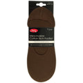Brown - Front - Silky Mens Invisible Cotton Rich Footlets - Trainer Socks (1 Pair)