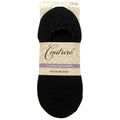 Black - Back - Couture Womens-Ladies Cushioned Liner Socks (Pack of 3)