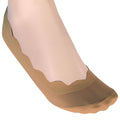 Nude - Front - Couture Womens-Ladies Scallop Liner Socks (Pack of 2)
