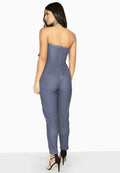 Grey - Lifestyle - Girls On Film Womens-Ladies Halcyon Frill Bandeau Jumpsuit