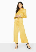 Liquid Gold - Back - Girls On Film Womens-Ladies Satin Utility Jumpsuit