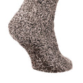 Brown - Side - FLOSO Mens Warm Slipper Socks With Rubber Non Slip Grip