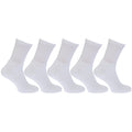 White - Front - Mens Cotton Rich Sports Socks (Pack Of 5)