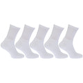 White - Front - Mens Cotton Rich Sports Socks (Pack Of 5)